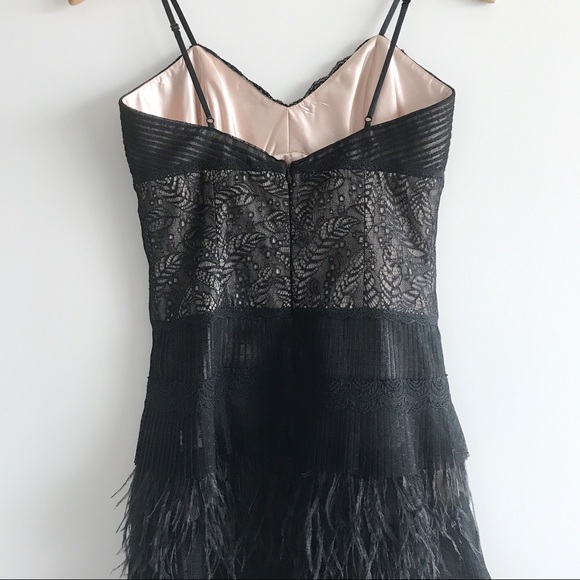 BCBG MaxAzria Ostrich Feather Cocktail Dress - Picture 5 of 8